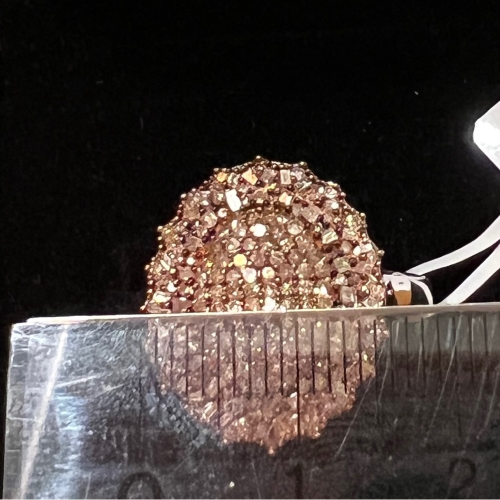 Champagne Diamond Sterling Silver Ring - Picture 11 of 11